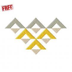 Geometrical ornament. Free machine embroidery design #f0336